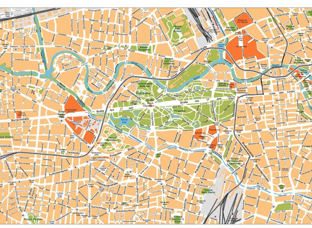 mapa berlin centrum Mapa del centre de berlín   Berlin centrum mapa (Alemanya)